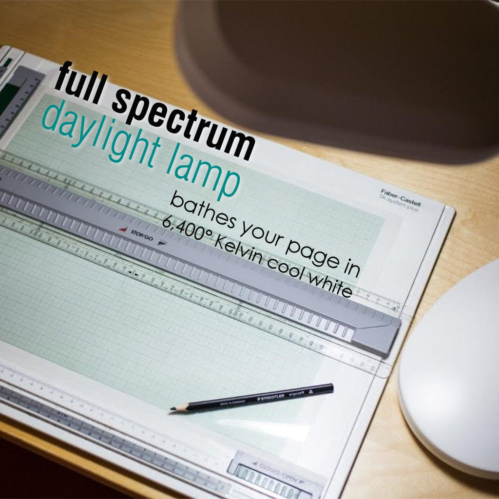 Bright Reader 26" Full Spectrum LED Desk Lamp – Natural Daylight, Grey
