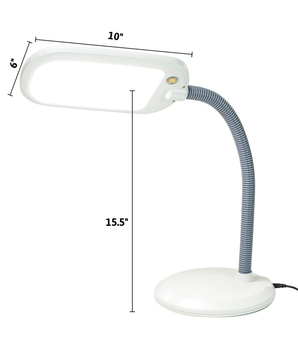 Bright Reader 26" Full Spectrum LED Desk Lamp – Natural Daylight, Grey