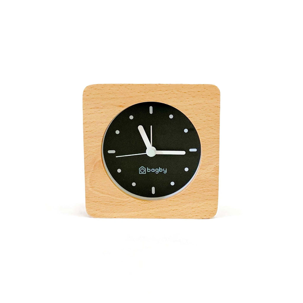 Bagby Minimalist Silent Alarm Clock – Wooden Analog, Gentle Wake-Up