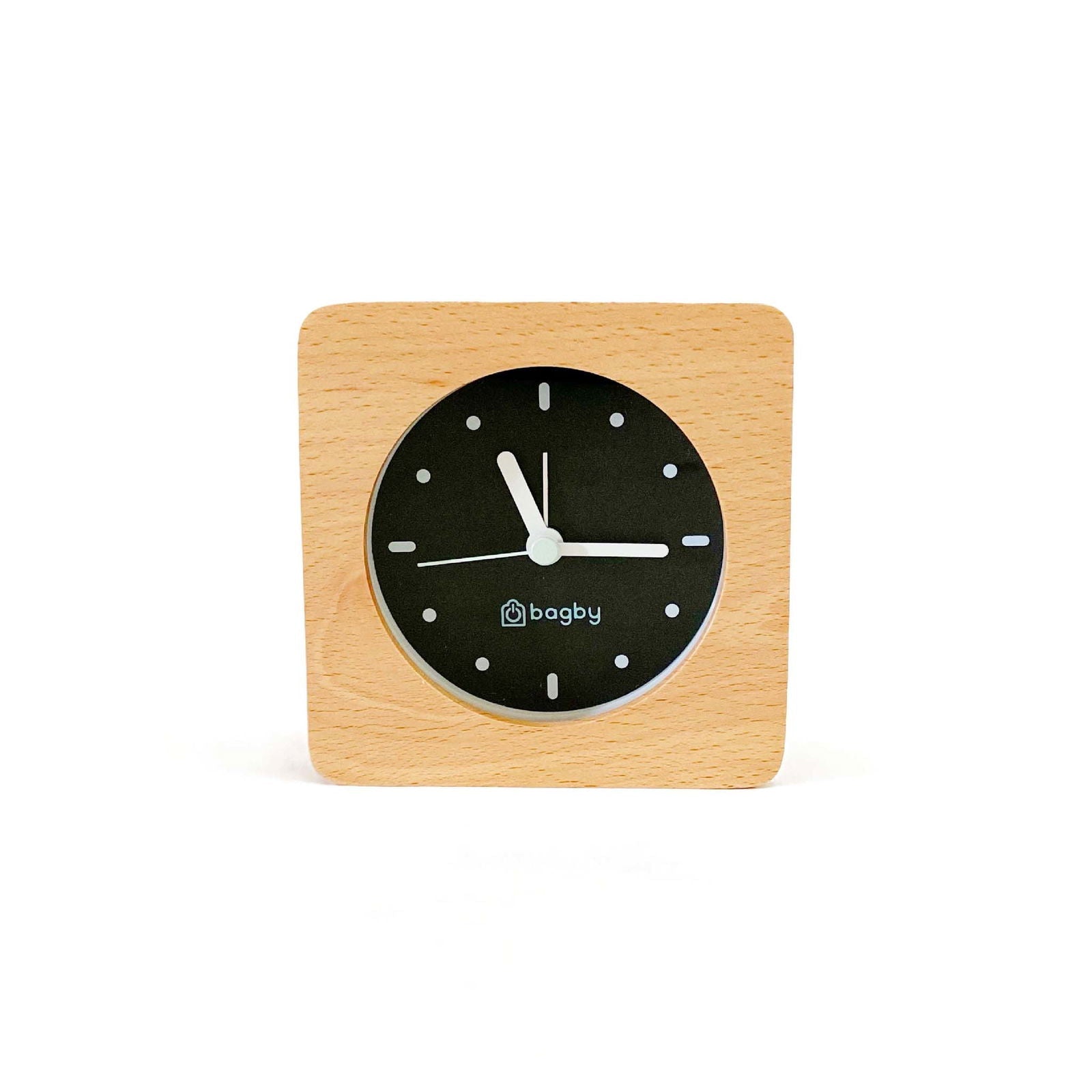 Bagby Minimalist Silent Alarm Clock – Wooden Analog, Gentle Wake-Up