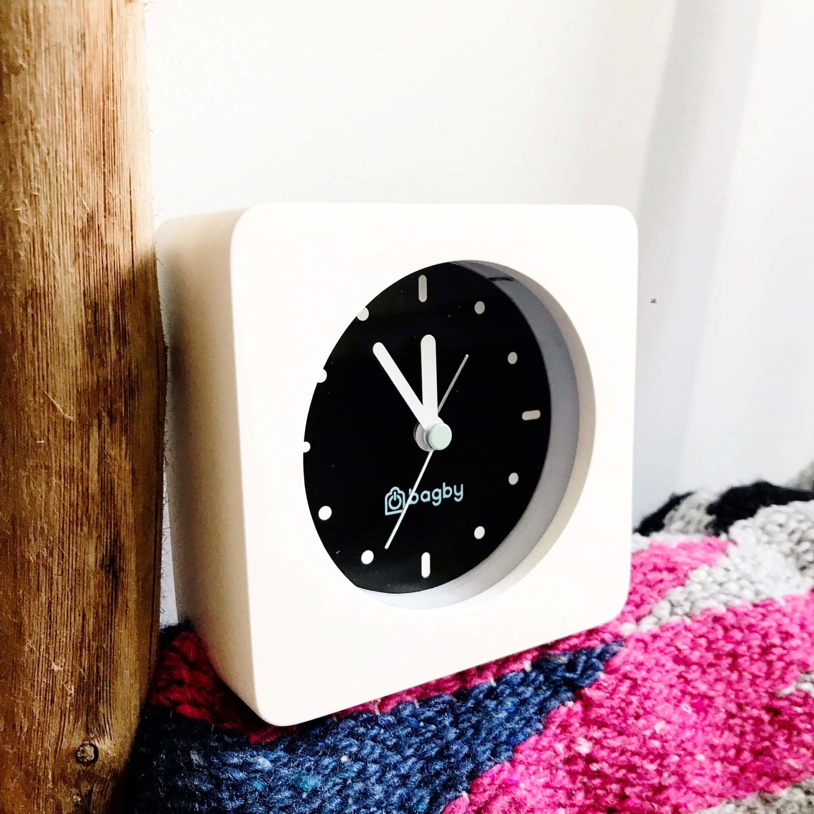 Bagby Minimalist Silent Alarm Clock – Wooden Analog, Gentle Wake-Up