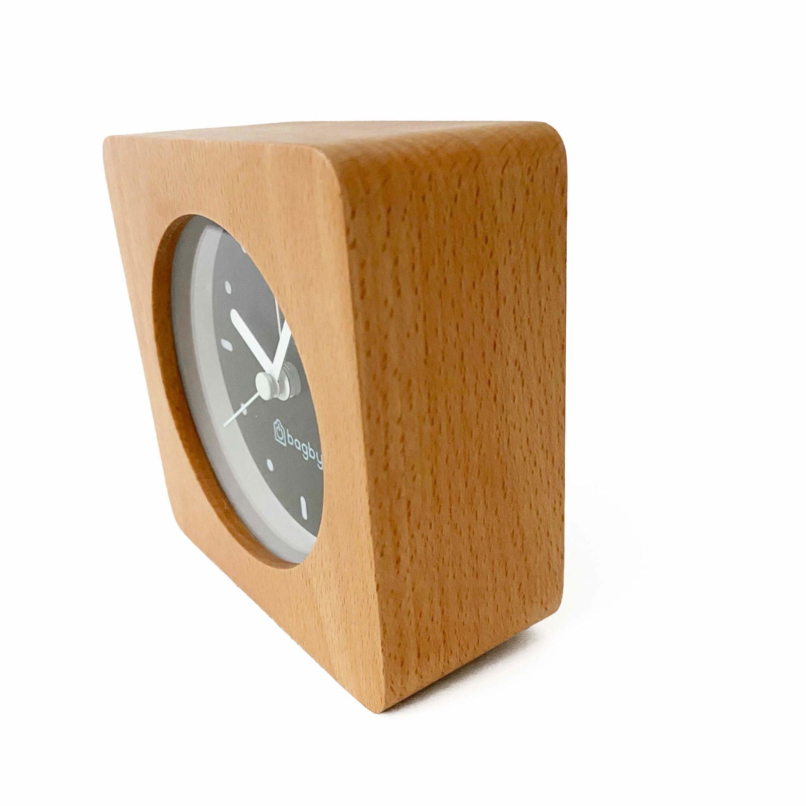 Bagby Minimalist Silent Alarm Clock – Wooden Analog, Gentle Wake-Up