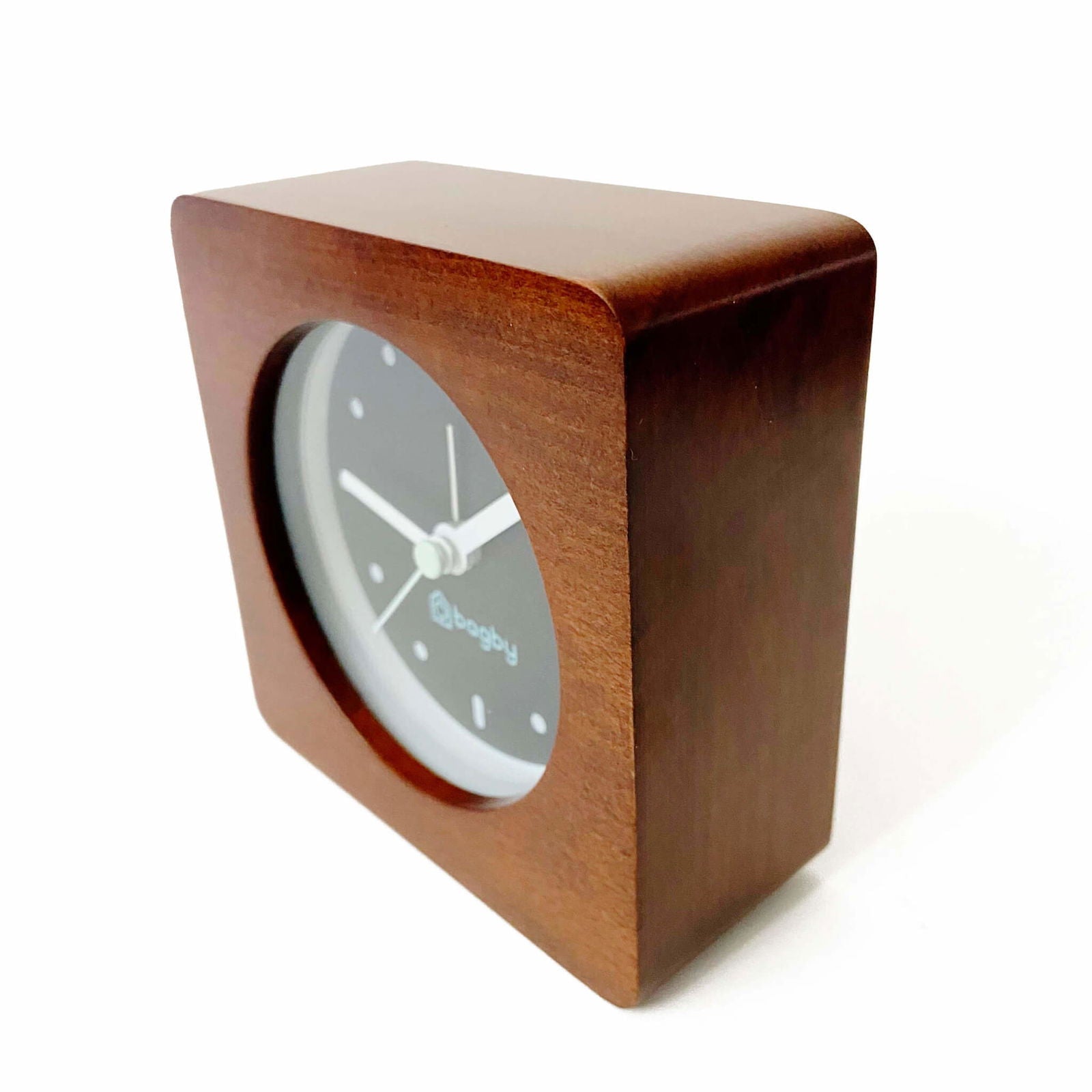 Bagby Minimalist Silent Alarm Clock – Wooden Analog, Gentle Wake-Up