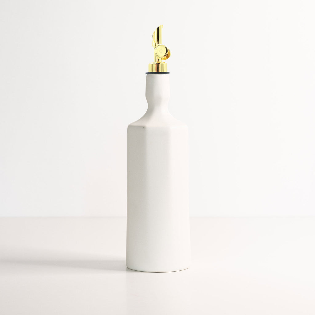 Elixir Porcelain Olive Oil Dispenser – Handmade Ceramic Kitchen Bottle